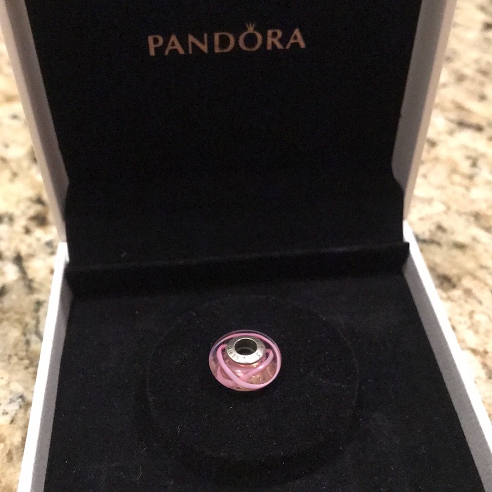 PANDORA Charm - glass bead PINK
